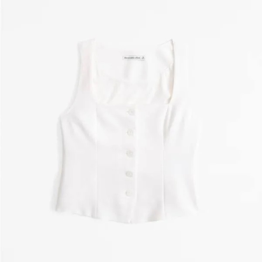 Abercrombie & Fitch Mara Tailored Vest in White